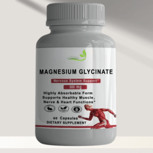 Glycinate de Magnésium 500 mg, 60 capsules