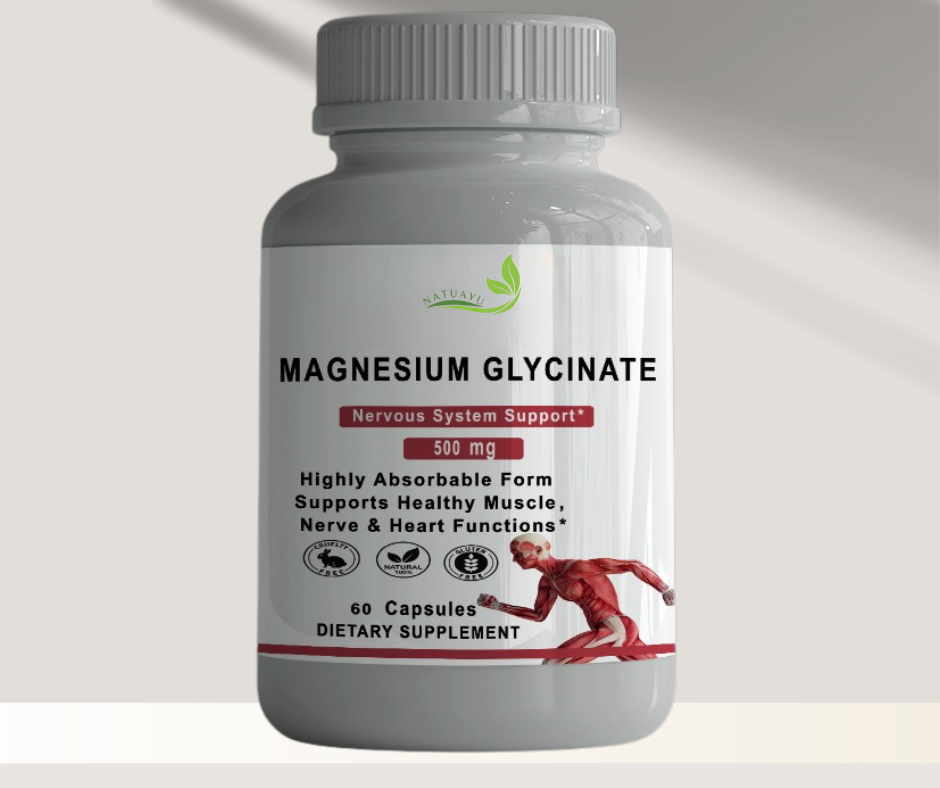 Glycinate de Magnésium 500 mg, 60 capsules