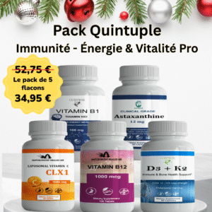Vitamine B1 + Astaxanthine + Vitamine C Liposomale CLX1 +Vitamine B12 +Vitamine d3+k2