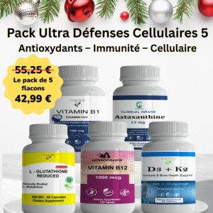 Vitamine B1 + Astaxanthine + L-Glutathion 500 mg +Vitamine B12 +Vitamine d3+k2