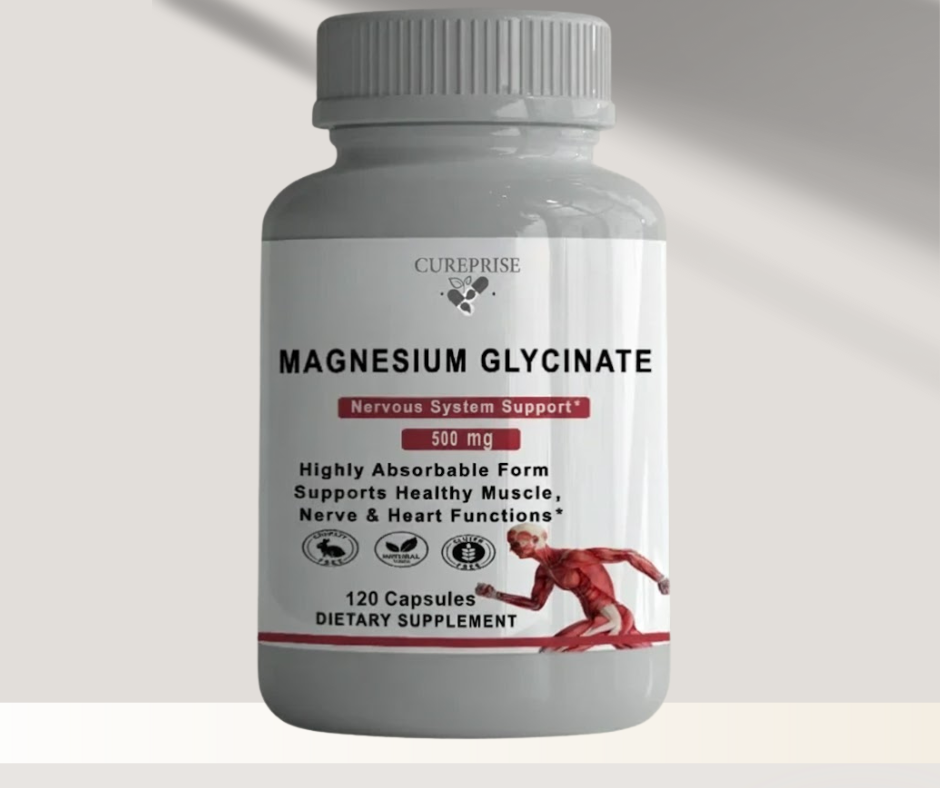 Glycinate de Magnésium 500 mg, 120 capsules